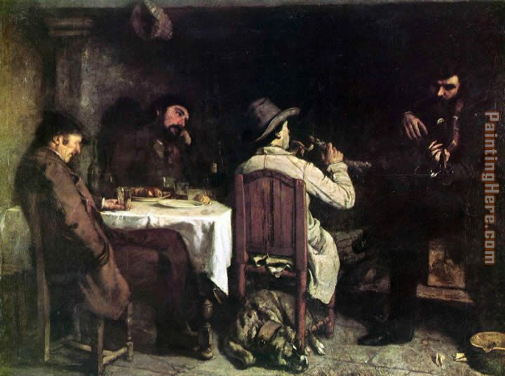 After Dinner at Ornans painting - Gustave Courbet After Dinner at Ornans art painting